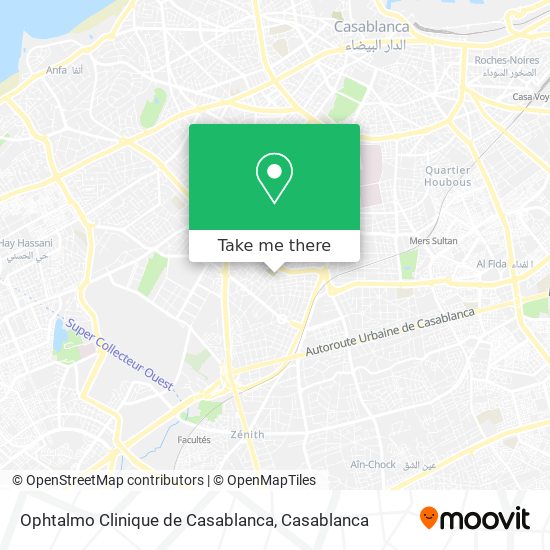 Ophtalmo Clinique de Casablanca map