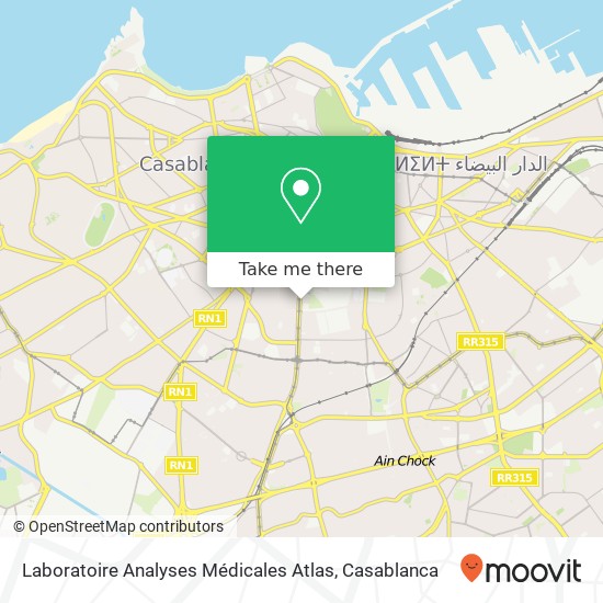 Laboratoire Analyses Médicales Atlas map