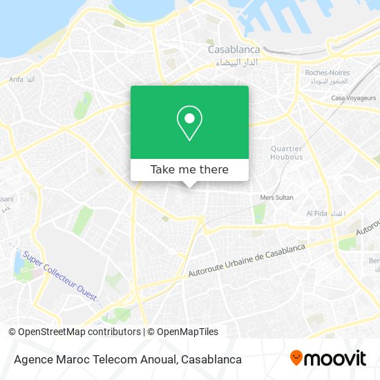 Agence Maroc Telecom Anoual map