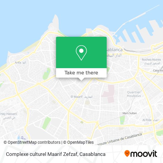 Complexe culturel Maarif Zefzaf map