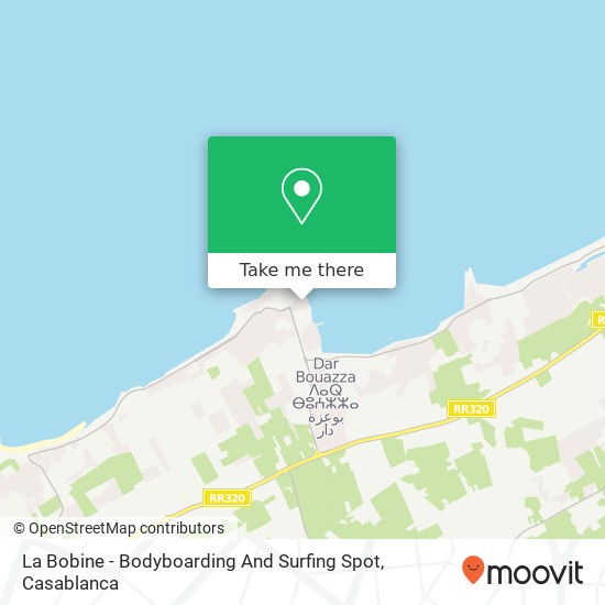 La Bobine - Bodyboarding And Surfing Spot map