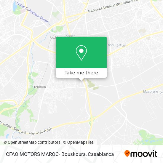 CFAO MOTORS MAROC- Bouskoura map