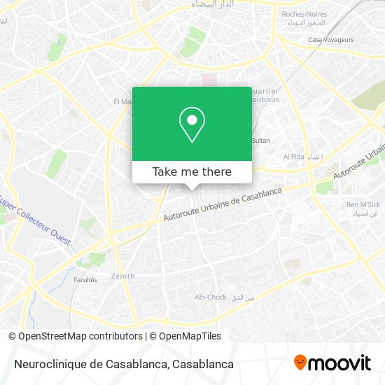 Neuroclinique de Casablanca map