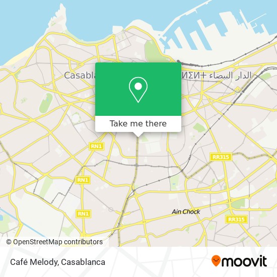 Café Melody map