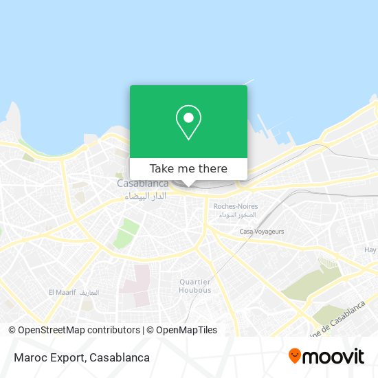 Maroc Export map
