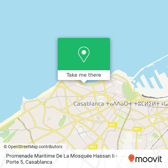 Promenade Maritime De La Mosquée Hassan Ii - Porte 5 map