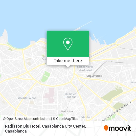 Radisson Blu Hotel, Casablanca City Center map