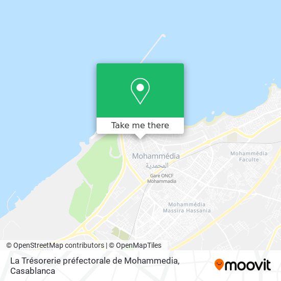 La Trésorerie préfectorale de Mohammedia map