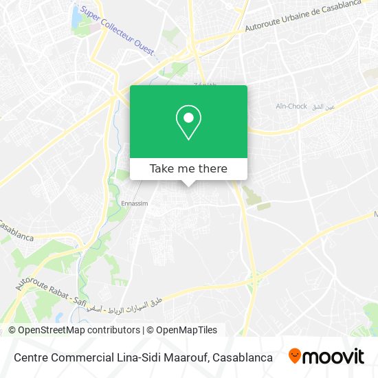 Centre Commercial Lina-Sidi Maarouf map