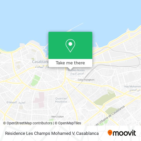 Résidence Les Champs Mohamed V map