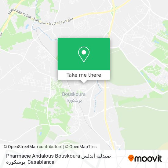 Pharmacie Andalous Bouskoura صيدلية أندلس بوسكورة map
