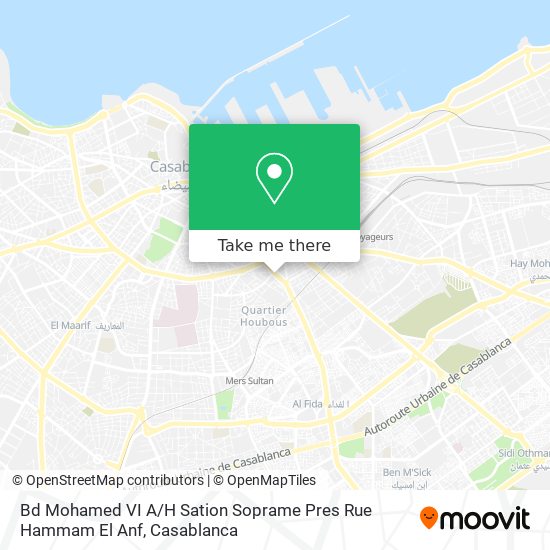 Bd Mohamed VI A / H Sation Soprame Pres Rue Hammam El Anf map