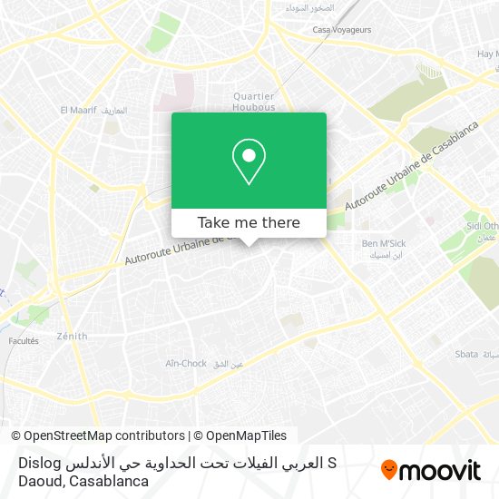 Dislog العربي الفيلات تحت الحداوية حي الأندلس S Daoud map