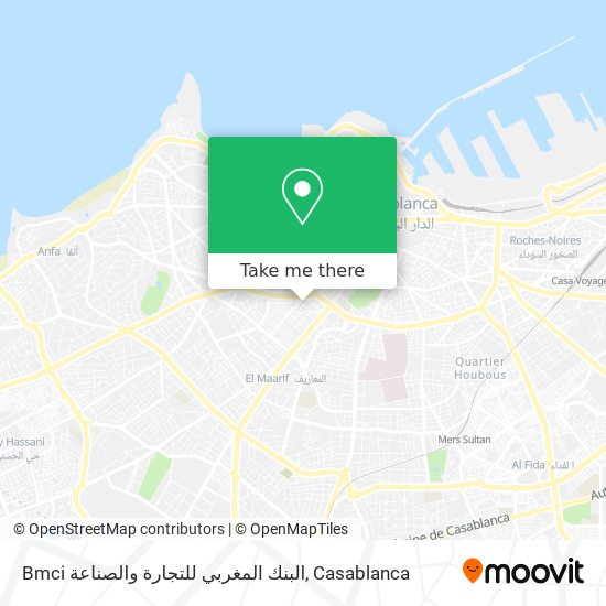 Bmci البنك المغربي للتجارة والصناعة map