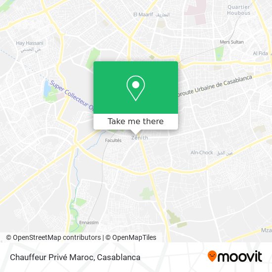 Chauffeur Privé Maroc map