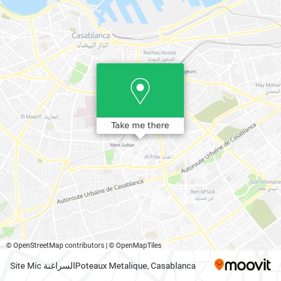 Site Mic السراغنةPoteaux Metalique map