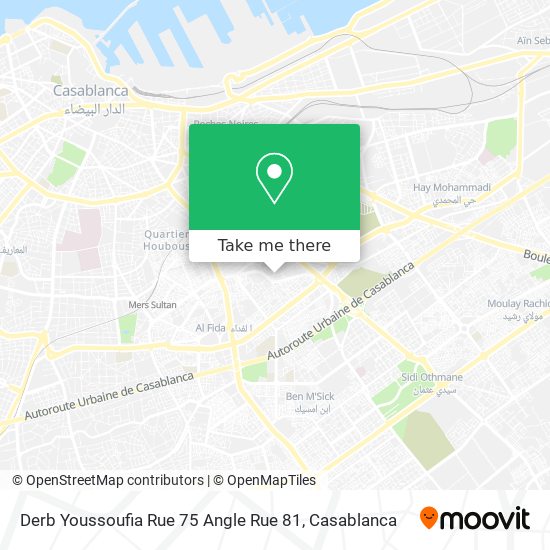 Derb Youssoufia Rue 75 Angle Rue 81 map