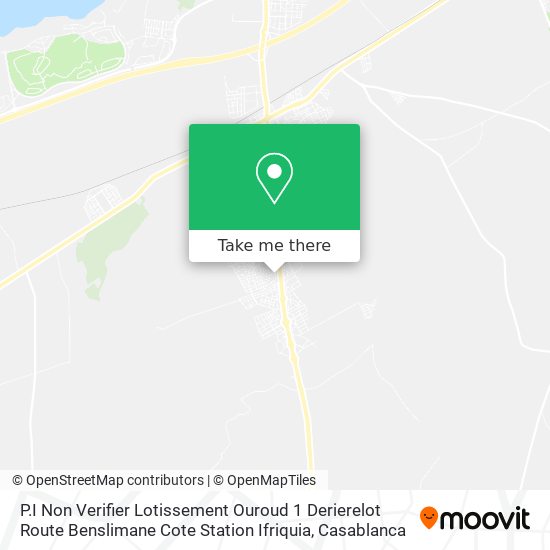 P.I Non Verifier Lotissement Ouroud 1 Derierelot Route Benslimane Cote Station Ifriquia map