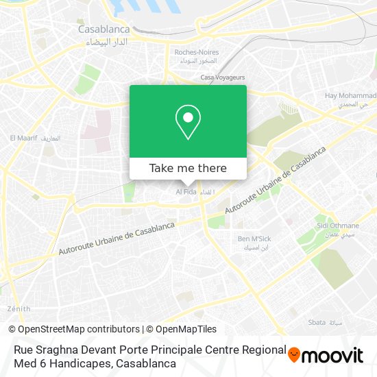 Rue Sraghna Devant Porte Principale Centre Regional Med 6 Handicapes map