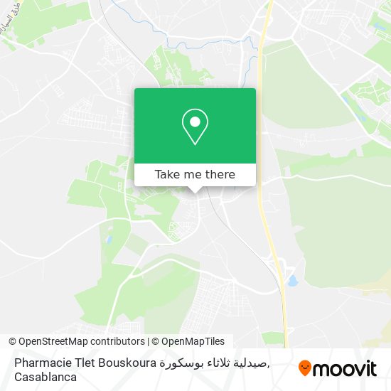Pharmacie Tlet Bouskoura صيدلية ثلاثاء بوسكورة map