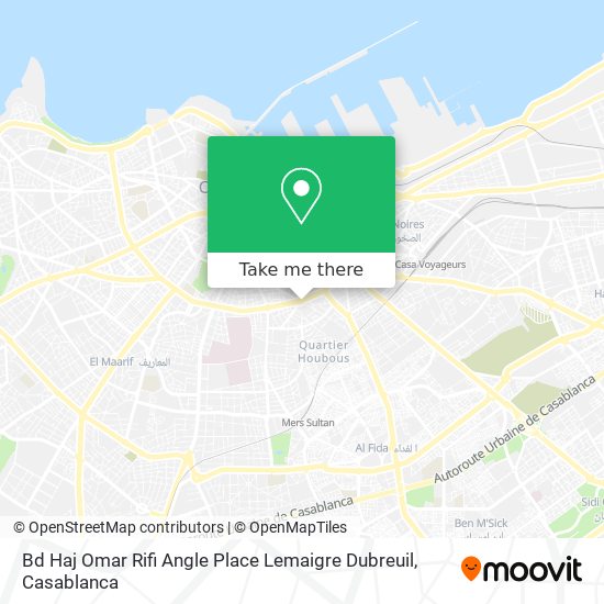 Bd Haj Omar Rifi Angle Place Lemaigre Dubreuil map