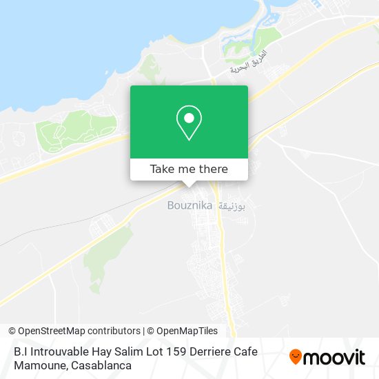 B.I Introuvable Hay Salim Lot 159 Derriere Cafe Mamoune map