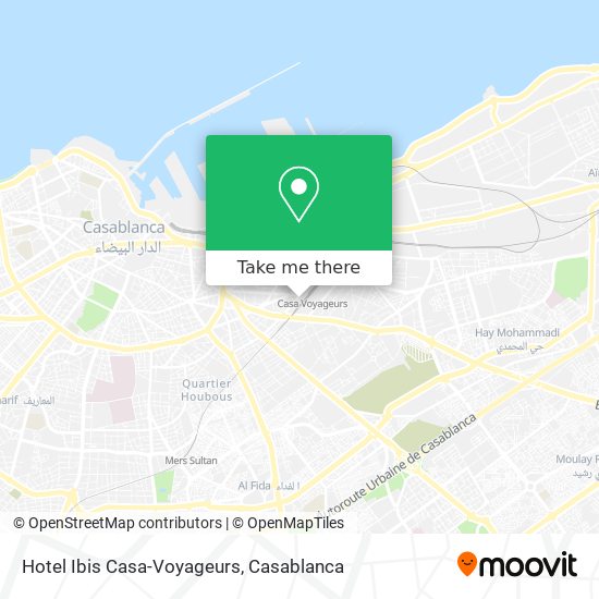 Hotel Ibis Casa-Voyageurs map