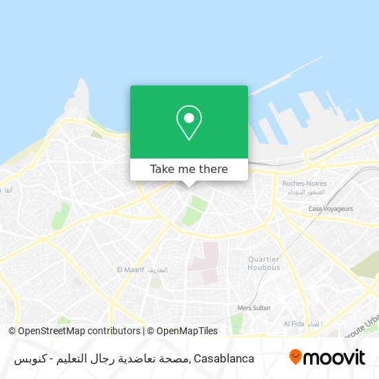 مصحة تعاضدية رجال التعليم - كنوبس map