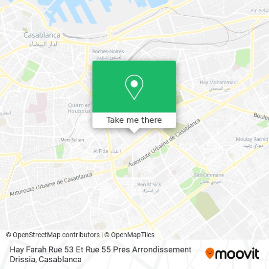 Hay Farah Rue 53 Et Rue 55 Pres Arrondissement Drissia map