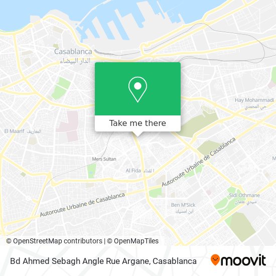 Bd Ahmed Sebagh Angle Rue Argane map
