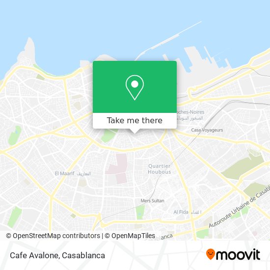 Cafe Avalone map