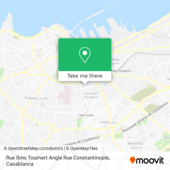 Rue Ibno Toumert Angle Rue Constantinople map