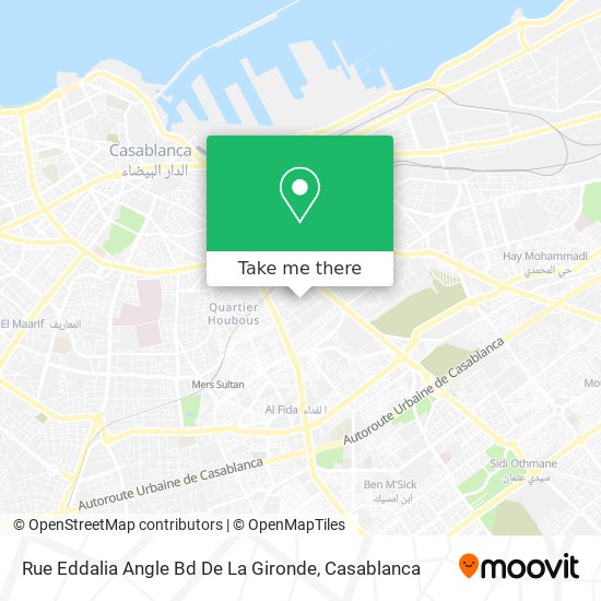 Rue Eddalia Angle Bd De La Gironde map