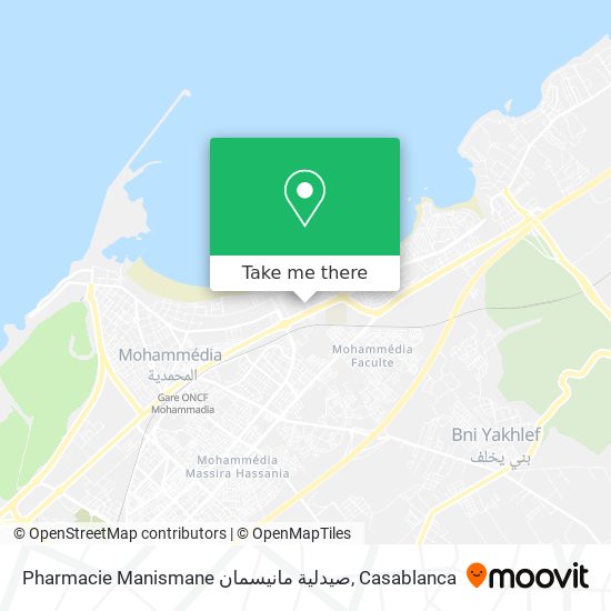 Pharmacie Manismane صيدلية مانيسمان map