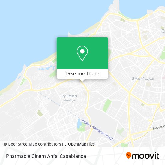 Pharmacie Cinem Anfa map