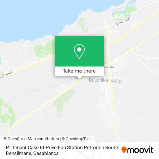 P.I Tenant Casé Et Privė Eau Station Petromin Route Benslimane map