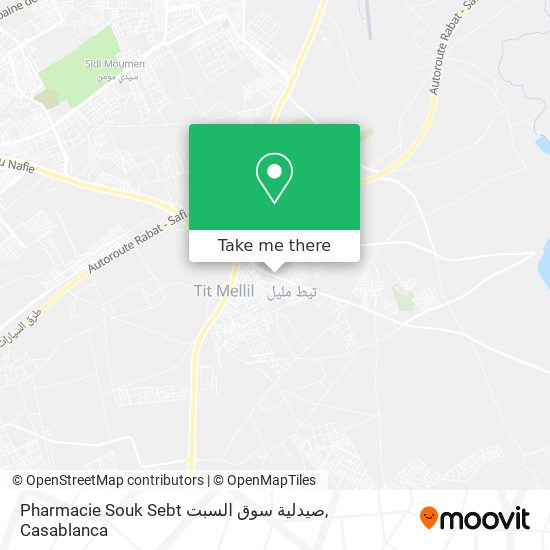 Pharmacie Souk Sebt صيدلية سوق السبت map