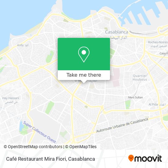 Café Restaurant Mira Fiori map