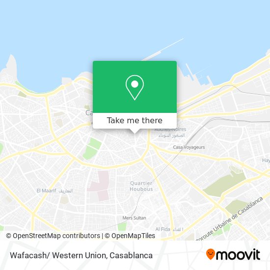 Wafacash/ Western Union map