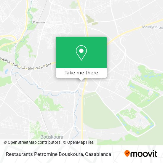Restaurants Petromine Bouskoura map