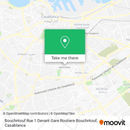Bouchntouf Rue 1 Devant Gare Routiere Bouchntouf map
