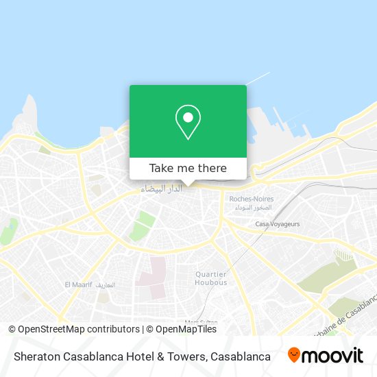 Sheraton Casablanca Hotel & Towers map