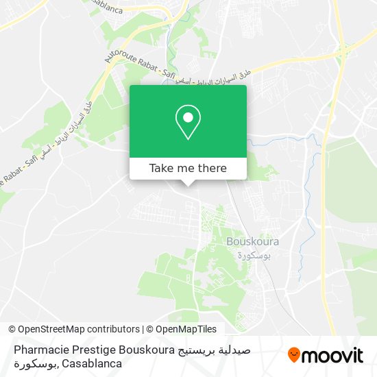 Pharmacie Prestige Bouskoura صيدلية بريستيج بوسكورة map