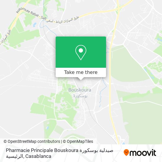 Pharmacie Principale Bouskoura صيدلية بوسكورة الرئيسية map