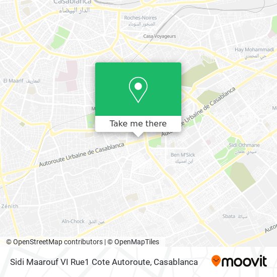 Sidi Maarouf VI Rue1 Cote Autoroute plan