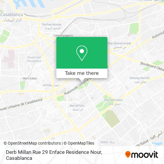 Derb Millan Rue 29 Enface Residence Nour map