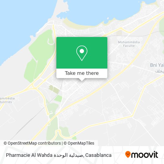 Pharmacie Al Wahda صيدلية الوحدة map