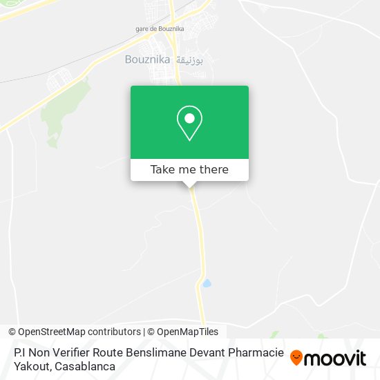 P.I Non Verifier Route Benslimane Devant Pharmacie Yakout plan