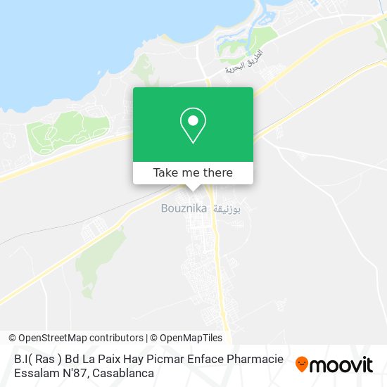 B.I( Ras ) Bd La Paix Hay Picmar Enface Pharmacie Essalam N'87 map