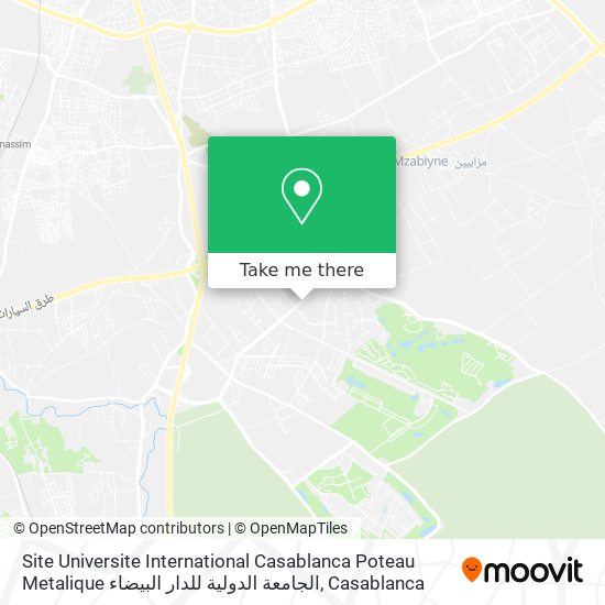 Site Universite International Casablanca Poteau Metalique الجامعة الدولية للدار البيضاء map